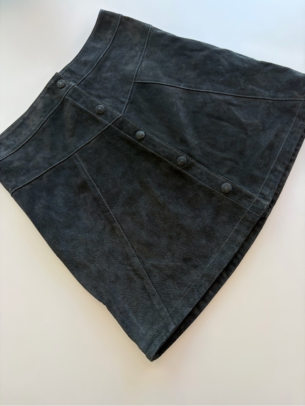 Simons Twik Suede Mini Skirt in Black | Small - Picture 4 of 7